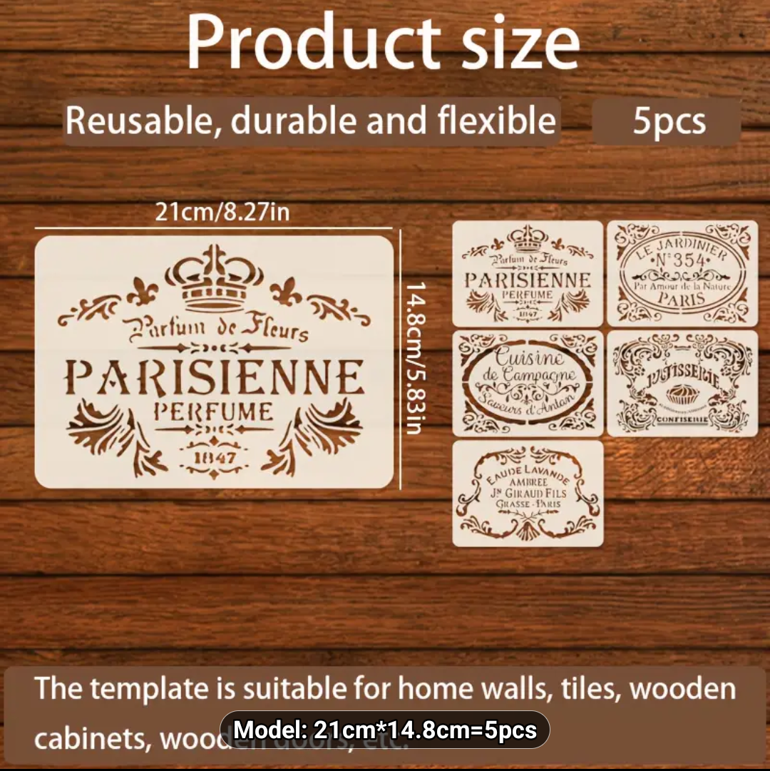 Stencil 6 pcs set