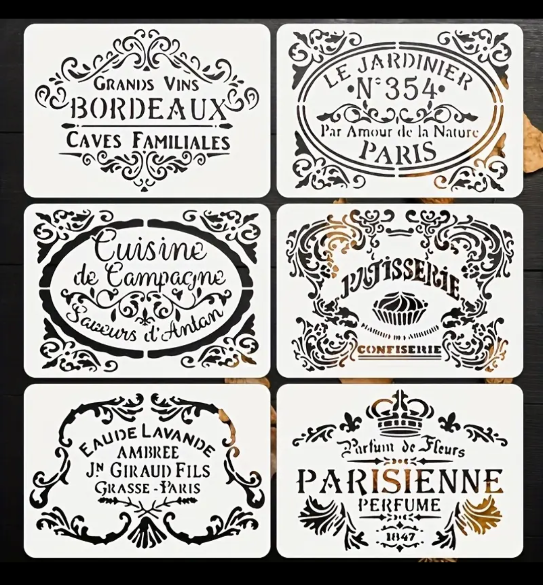 Stencil 6 pcs set