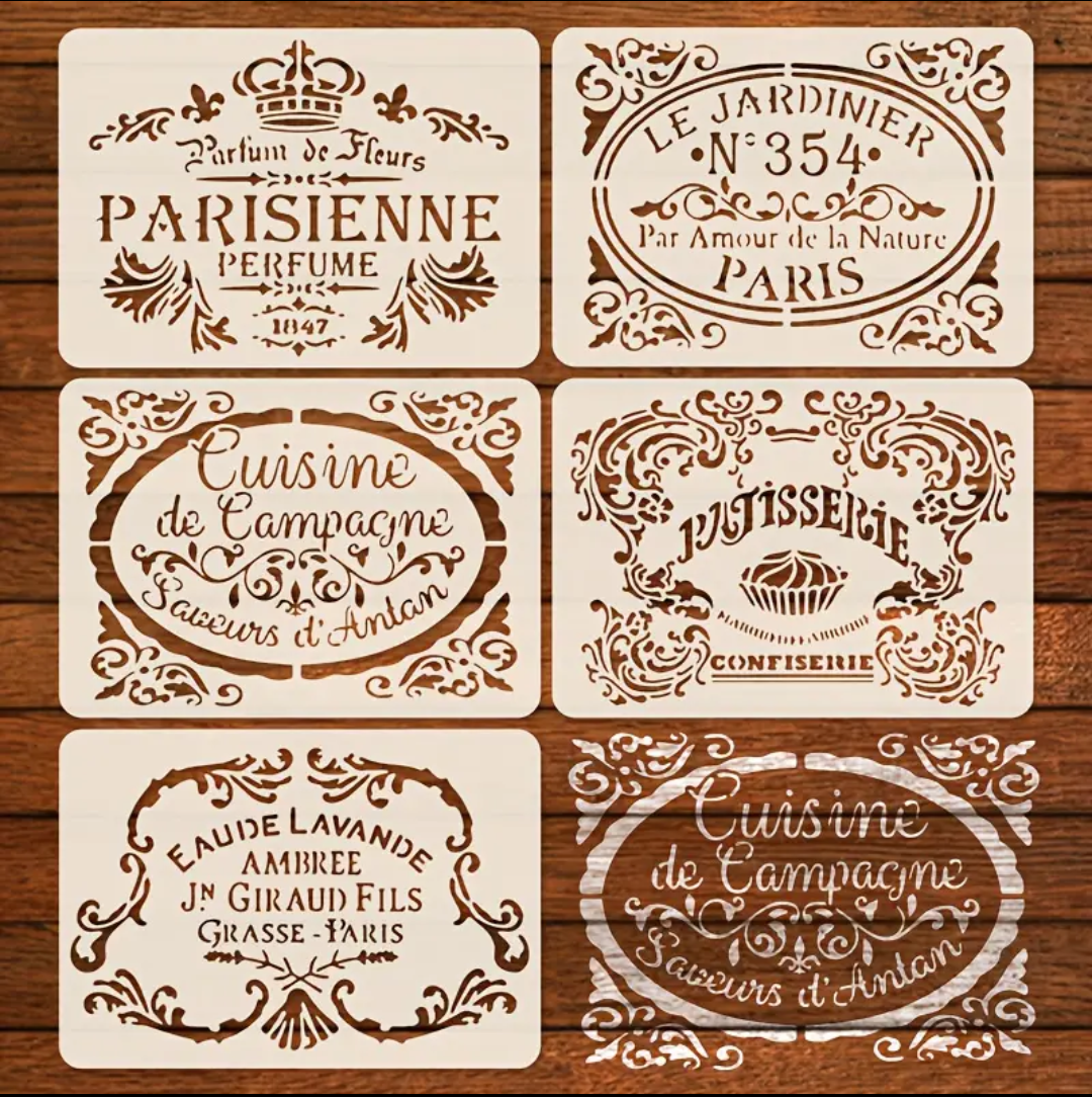 Stencil 6 pcs set
