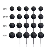 Black Glitter Faux Balls Cake Toppers