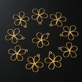 Flower Alloy Pendant Vintage Style Small Charm Diy