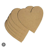 4 inch heart shaped coaster set (6 pcs)
