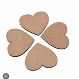 4 inch heart shaped coaster set (6 pcs)