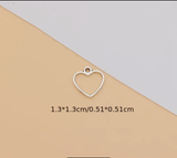 Hollow Heart Charm Love Pendant For Diy