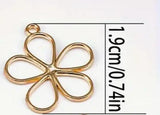 Flower Alloy Pendant Vintage Style Small Charm Diy