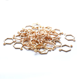 Gold Honeycomb Connector Charms