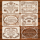 Stencil 6 pcs set