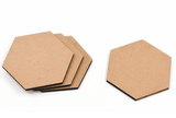 4 inch hexagon shaped coaster set (6 pcs)