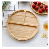 Wooden Divided Serving Trays Bamboo Fruit Tray